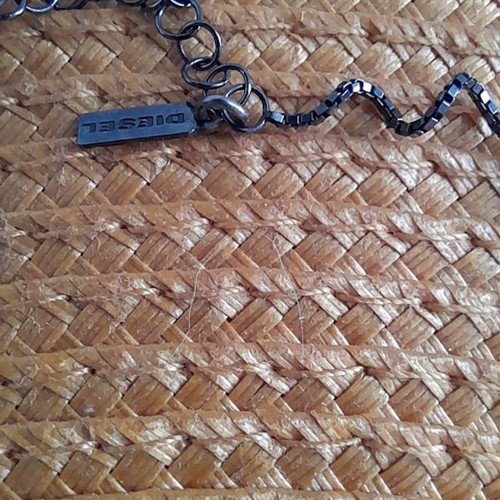 Diesel silver 925 small crocodile necklace, adjustable length