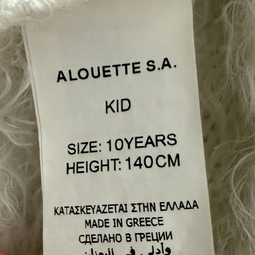 Alouette Kids' Black and White Fluffy Cardigan Size 140 cm Like New