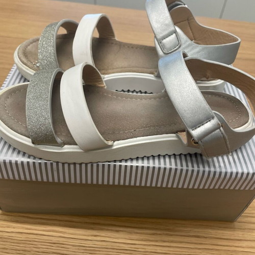 Mix Mind sandals used, white-silver, size 33