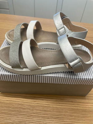 Mix Mind sandals used, white-silver, size 33
