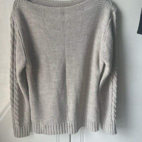 Bundle of 2 knitted women's sweaters beige/grey and dusty pink like new, size S