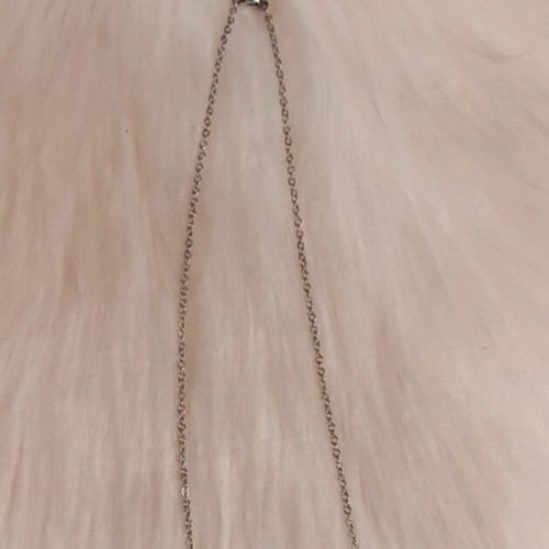 Minimal Silver Necklace Handmade Aluminum Bar, 36cm Chain