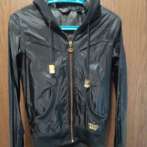 Adidas windbreaker jacket, black, XS