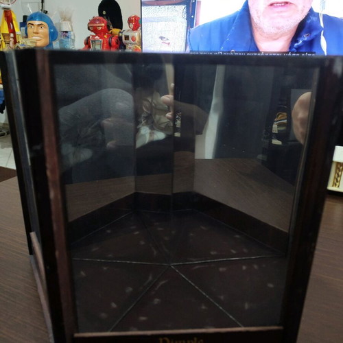 Dimple whiskey display cases 15 years like new with wooden frame