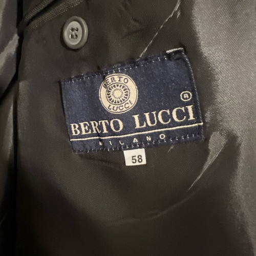 Berto Lucci Milano Formal Suit new, gray, jacket No58, trousers No50