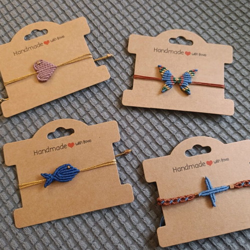 Handmade summer macrame bracelets new, pack
