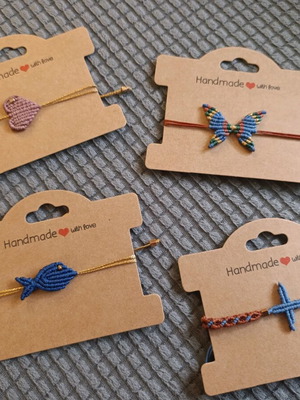 Handmade summer macrame bracelets new, pack