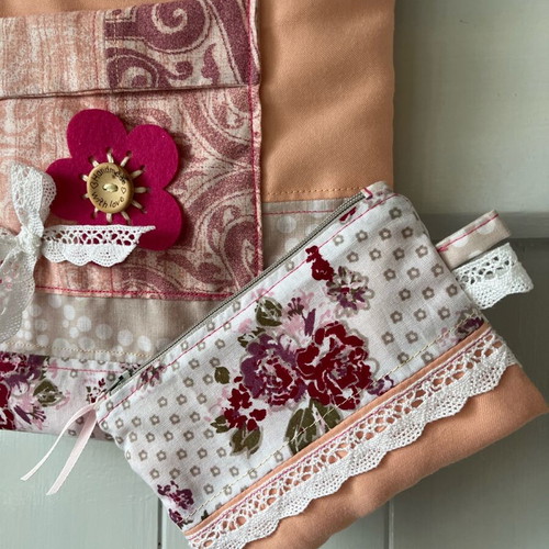 Tote bag and small purse for little girl, new, pink