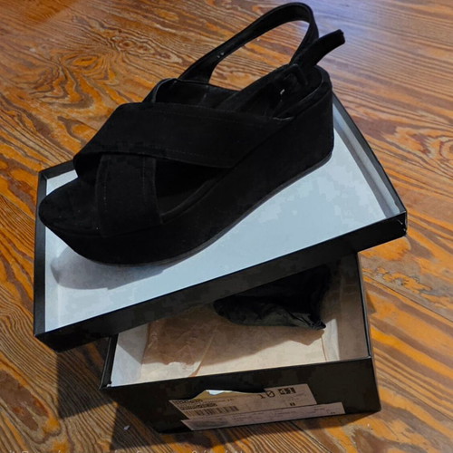 Feng Shoe black platform sandals size 41 new