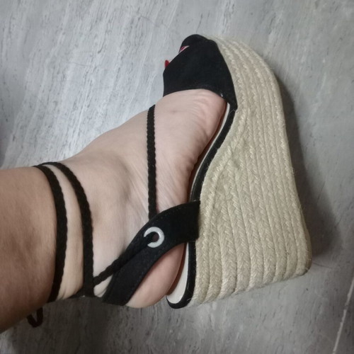 Black Bershka espadrilles size 37 like new