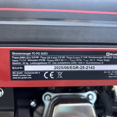 γεννήτρια Einhell TC-PG 35/E5 βενζινοκίνητη