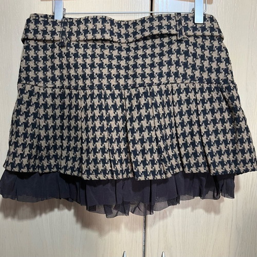 Skirt pie de pou with tulle, like new, beige and brown, size S