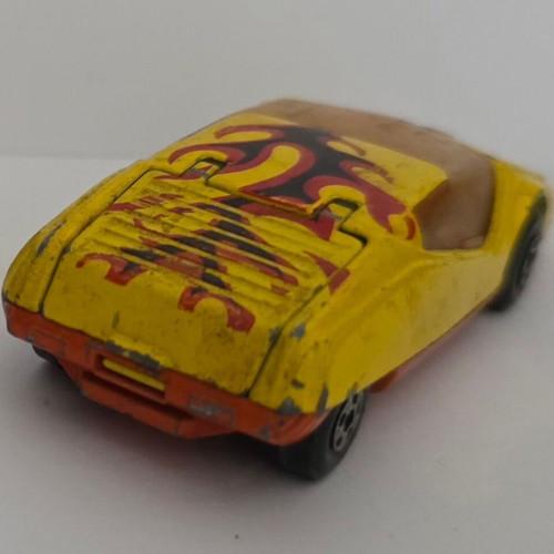 Matchbox Lesney No.33 Diecast 1/64 Yellow Red Flames Datsun