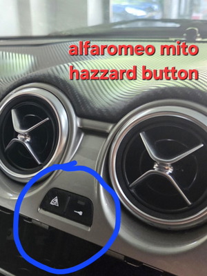 Alfaromeo Mito hazard button original used