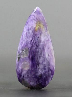 Charoite semiprecious stone teardrop cabochon 28x15x8mm new