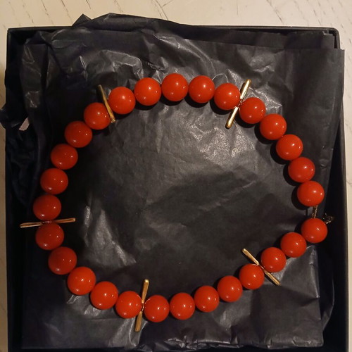 Classic red necklace AM by Agapi new