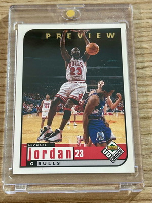 Κάρτα Michael Jordan Chicago Bulls NBA Upper Deck 1998 σαν καινούργιο σε ακρυλική θήκη