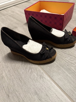 Tory Burch Jackie 2 85mm μαύρες εσπαντρίγιες μεταχειρισμένες US 8.5