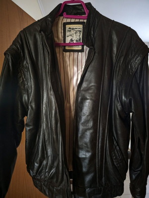 Vintage Oktoberfest Trapper Medium δερμάτινο μπουφάν σαν καινούργιο, καφέ