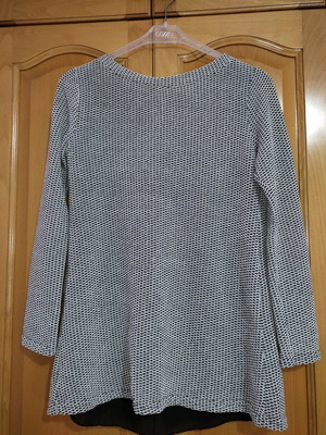 Women's winter blouse new, size M, gray with black transparency