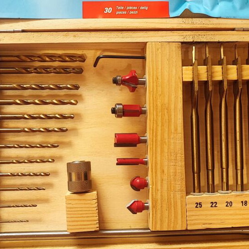 Powerfix drill bit set 30 pieces for wood and metal new