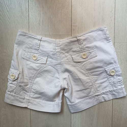 White linen shorts size S, low rise