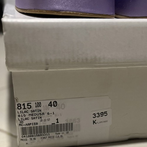 Tsakiris Mallas purple high heel shoes, size 40