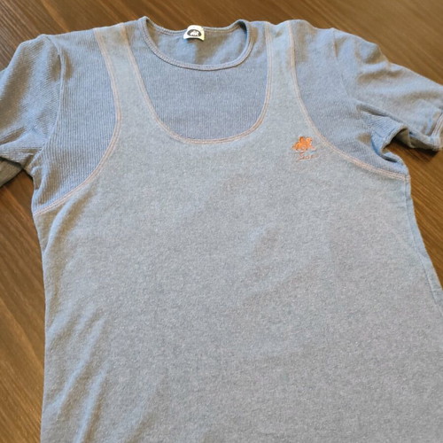 T-shirt Nikos Apostolopoulos used, blue, size Small