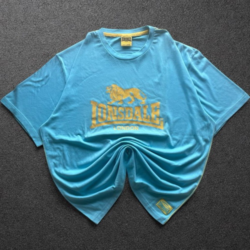 Lonsdale London Vintage Big Logo T-Shirt XXL Like New Light Blue
