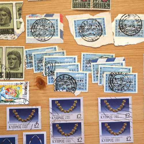 Cypriot stamps used, small collection of 75 pieces (1960-2003)