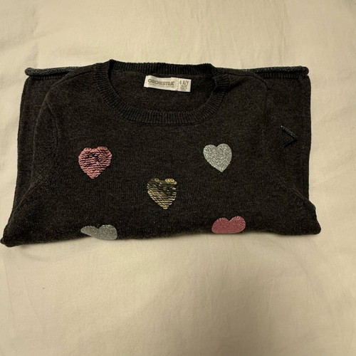 Orchestra sweater for 4-year-old girl 104 cm like new, gray
