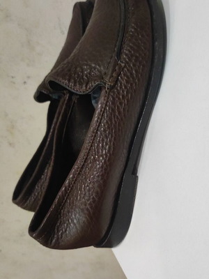Bally leather moccasins, brown, size 35.5