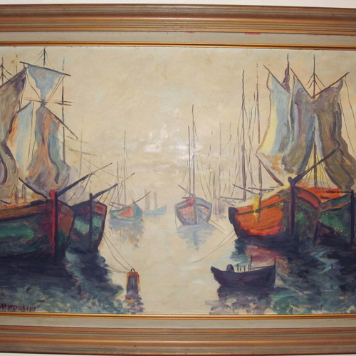 Painting by Dora Bouki used, approximately 70x100cm
