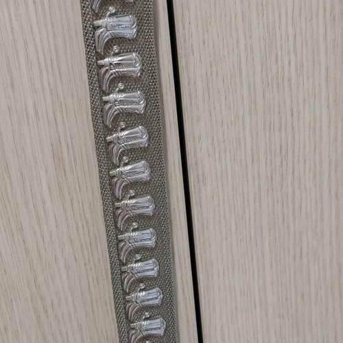 Metal vintage belt used, silver, size 95