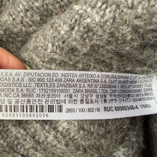 Zara jacquard knitted sweater like new with alpaca