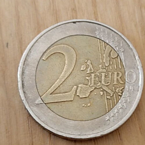 German 2 Euro 2002 coin with error