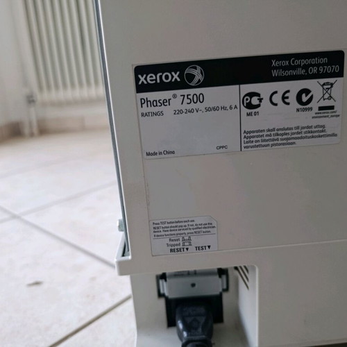Phaser 7500 multifunction printer used