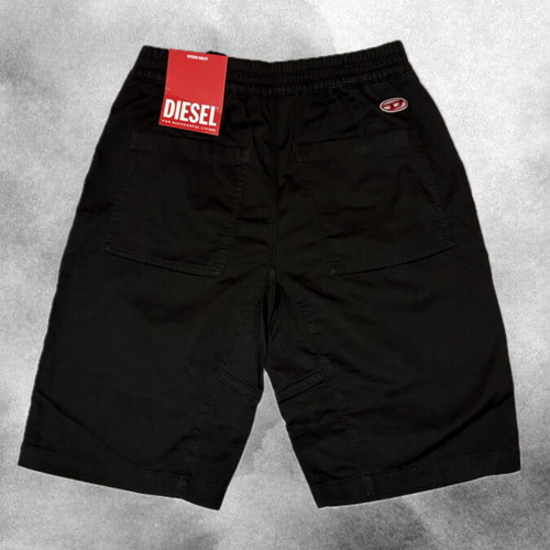 Diesel shorts black with belt, new