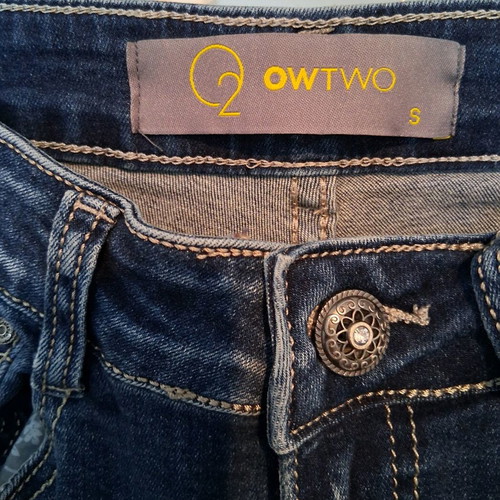 Jeans Small with black sequins and rhinestones, like new