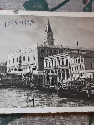 Rare Vintage Postcard 1931 Venice with Greek Handwritten Text used