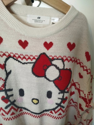 Hello Kitty sweater like new, size 12, beige H&M