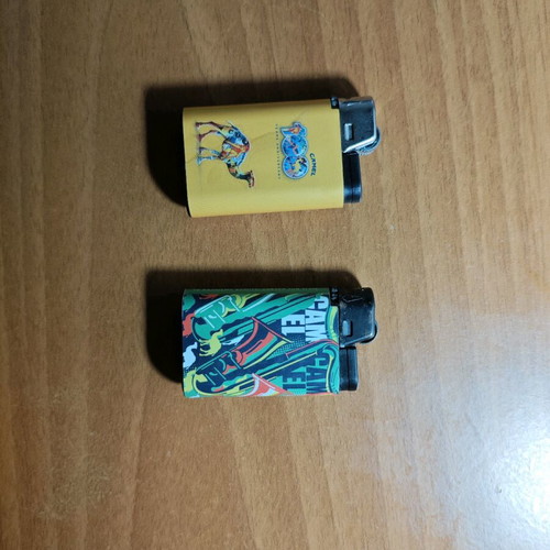 Camel promotional lighter set used, pack of two
