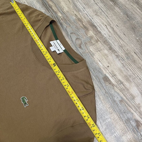 Lacoste Unisex Relaxed Fit T-Shirt Size L Used Khaki Camel