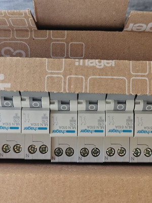Hager three-phase relays 40A type A and fuse box 10A l+n new