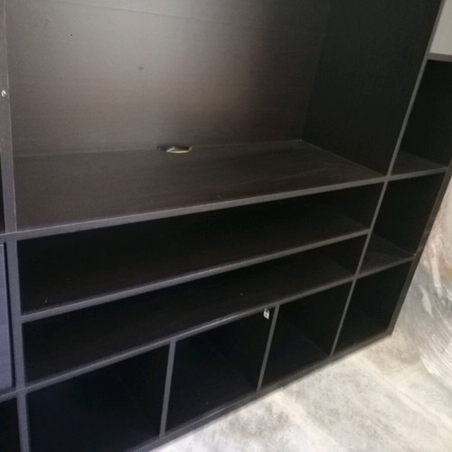 Ikea Kallax TV Unit like new, 180x180 cm, black matte cabinets