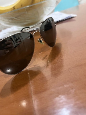 Pilot sunglasses like new, silver with case