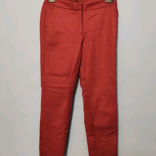 Zara red fabric pants like new, straight cut