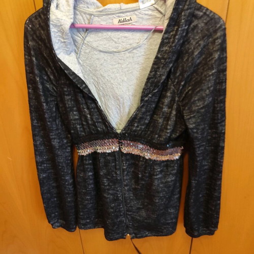 Killah cardigan with hood and sequins like new