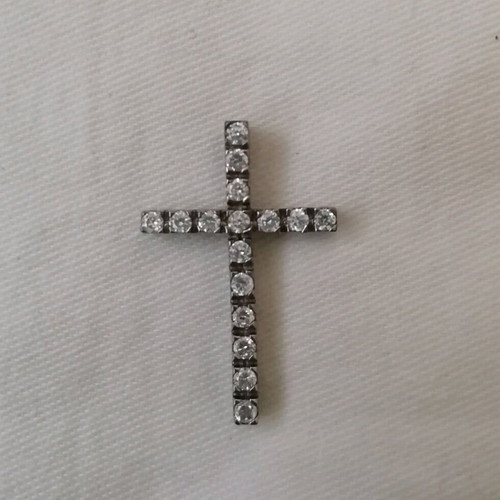 Silver 925 cross like new with zircon 2x3cm