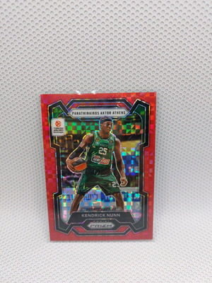 Κάρτα 2023-24 Euroleague Prizm Kendrick Nunn red σαν καινούργια, αριθμημένη /75